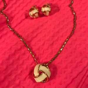 Summer knot necklace & earing set